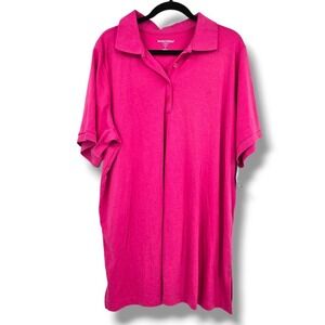 New Woman Within Pink Short Sleeve Collared‎ Polo Shirt Size 1X 22/24 Casual